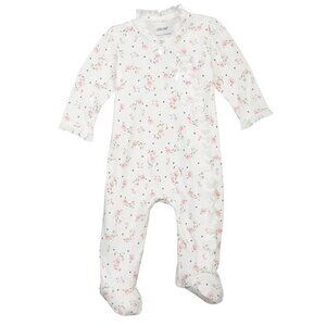 Little Me Baby Girl Vintage Style Rose Footed One-Piece Size Newborn